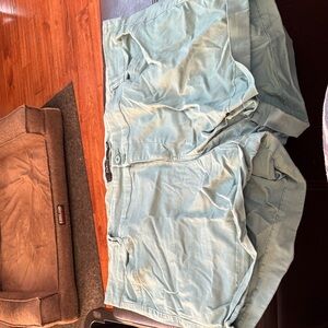 High-Waist Light Aqua Women's Shorts — Casual Summer Fit